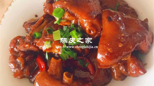 陳皮蘿卜醬豬蹄的做法和功效