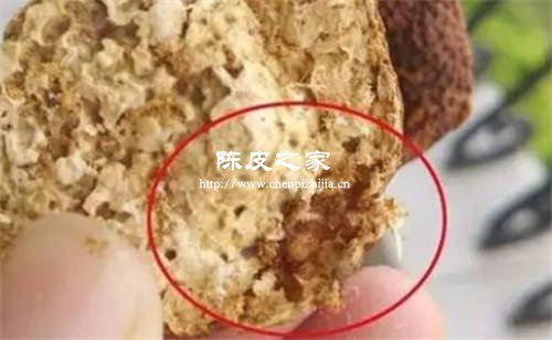 新會陳皮有蟲眼和蜘蛛網(wǎng)