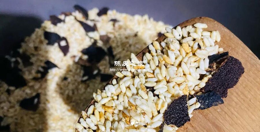 大米和陳皮一起炒來泡水有什么功效