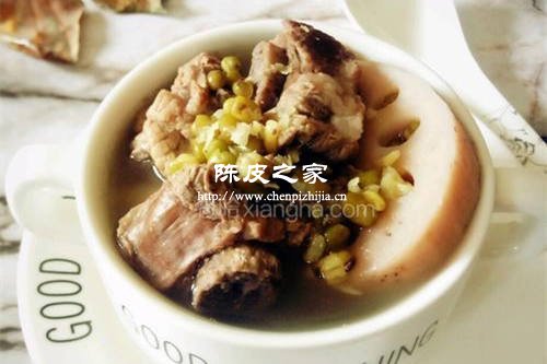 陳皮綠豆蓮藕豬骨湯的做法和功效