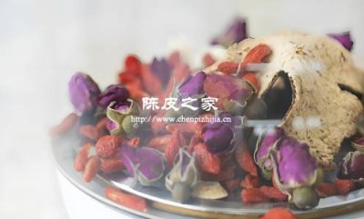 陳皮玫瑰花枸杞泡水的功效